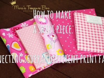 How to make a skirt piece with fat quarters of fabric, DIY Valentine's day skirt