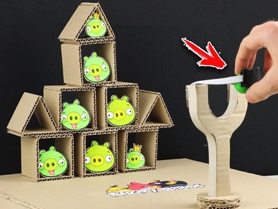 How to Make ANGRY BIRDS Gameplay from CARDBOARD | DIY Real Life Angry Birds