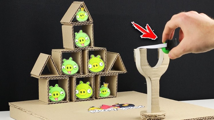 How to Make ANGRY BIRDS Gameplay from CARDBOARD | DIY Real Life Angry Birds