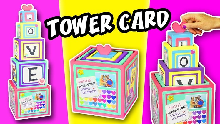LOVE TOWER CARD - DIY Love Gift Valentin´s Day | aPasos Crafts DIY