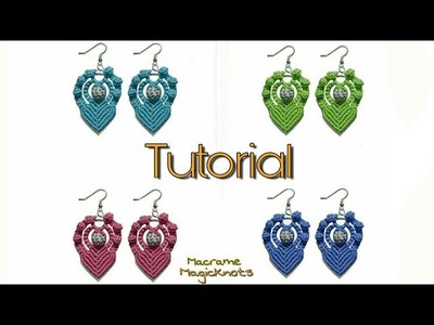 Micro Macrame Earrings Heart Tutorial