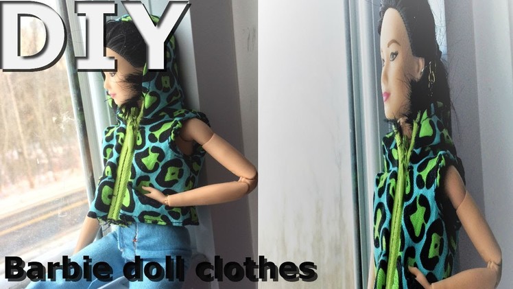 Mini DIY DollHouse.How to make doll clothes. sweat shirt