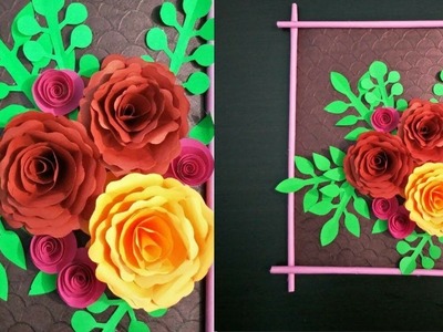 Paper Flower Wall Hanging-DIY Hanging Flower-Wall Decoration Ideas