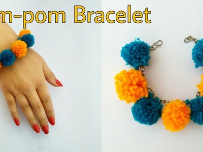 Pom-Pom Bracelet -  Wool Bracelet -  DIY Bracelet -  The Blue Sea Art
