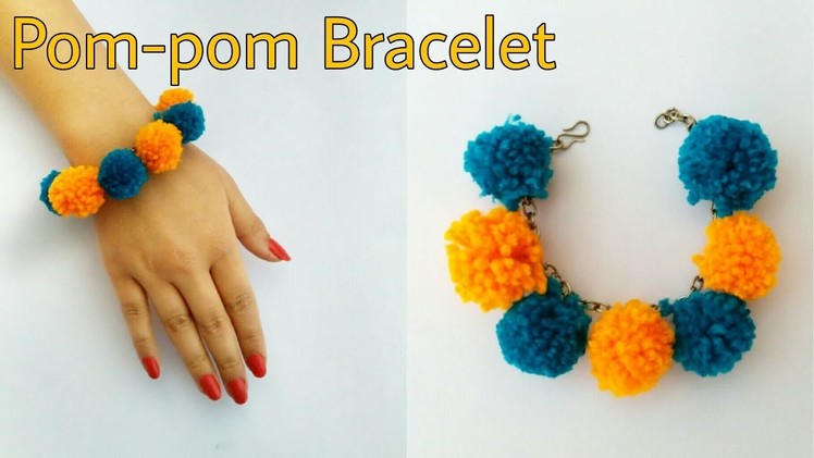Pom-Pom Bracelet -  Wool Bracelet -  DIY Bracelet -  The Blue Sea Art