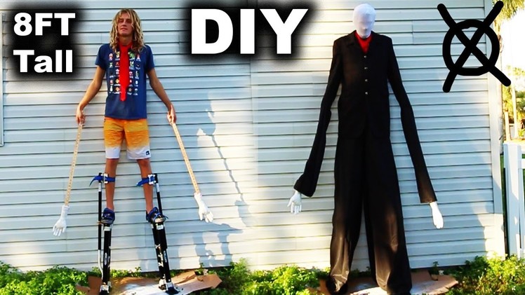 SLENDER MAN IS BACK!! (DIY 8 Foot Tall Slenderman Costume With Stilts!)