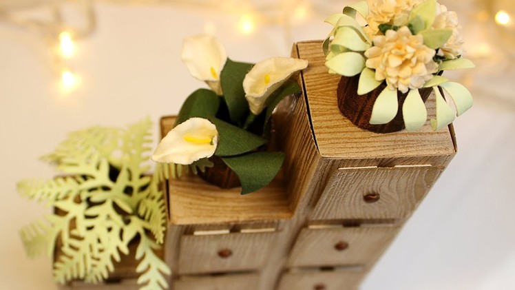 Step Chest of Drawers - Paper Centerpiece