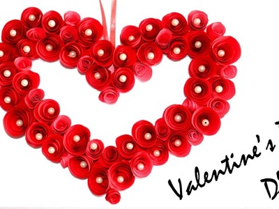 Valentine Crafts | Heart of Roses DIY wreath for Valentine's Day | Valentine Gift Ideas