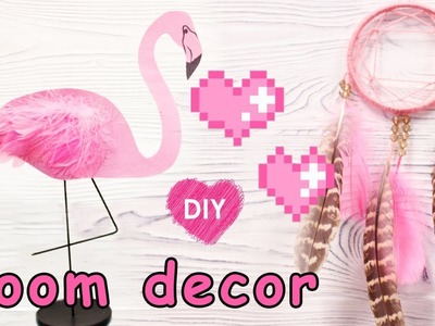 Valentine's day - Room decor - dreamcatcher and pink Flamingo bird decor DIY