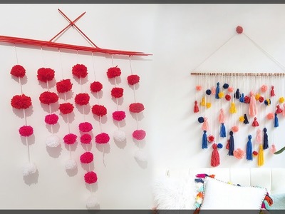 Wall Hanging Crafts Valentines room decor ideas - Decorations - DIY with Pom Pom-Wall Decor -