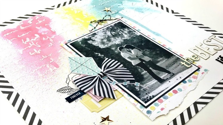 12x12 Scrapbooking Process: "Best Life"(Maggie Holmes Carousel)