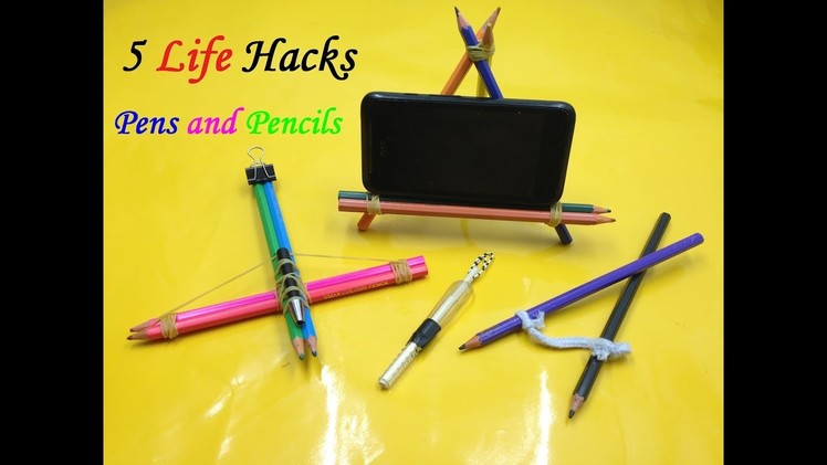 5 Things you can make with Pens and Pencils - Pen Life Hacks