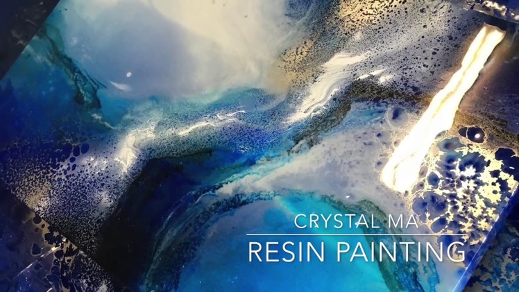 A work in progress : Resin Painting by Crystal Ma