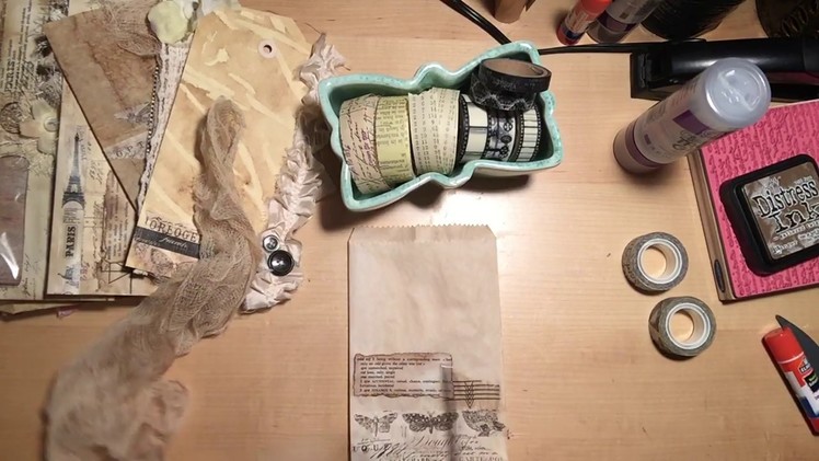 Create with Me Episode 1 - Vintage Grungy Envelopes and Embellishments