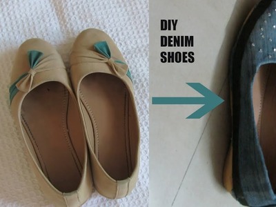 DIY: Convert Old Shoes into Denim Shoes | Shoe Makeover