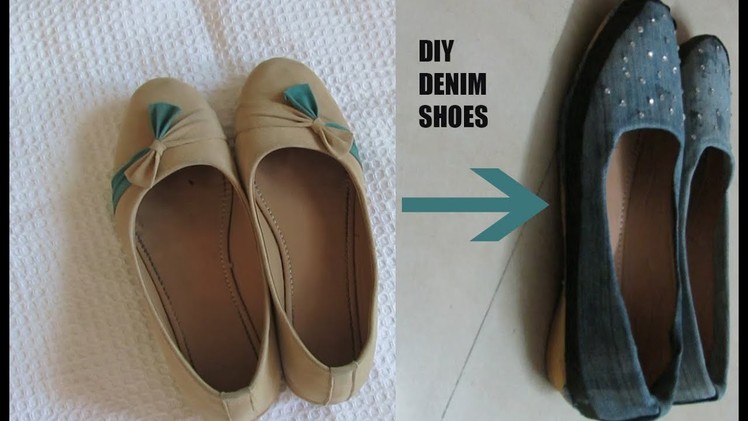 DIY: Convert Old Shoes into Denim Shoes | Shoe Makeover