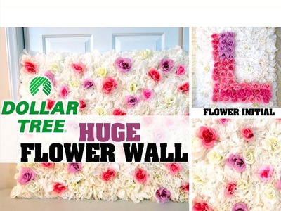 DIY Dollar Tree Huge Flower Wall or Flower Initial - Under $20