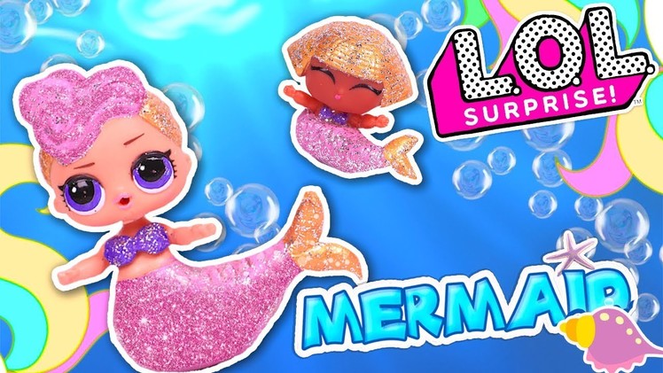 DIY GLITTER MERMAID????‍♀️ LOL Surprise Dolls and LIL SISTER Glitter MAKEOVER - Toy Transformations