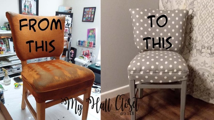 DIY - HOW TO REUPHOLSTER OR UPHOLSTER AN OLD CHAIR