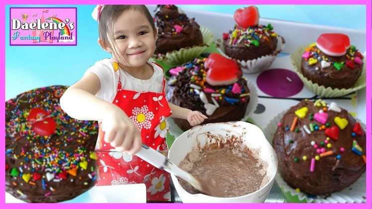 DIY Valentines Cupcakes and Chocolate Cake Baking Easy Recipes For Kids @DaeleneFP