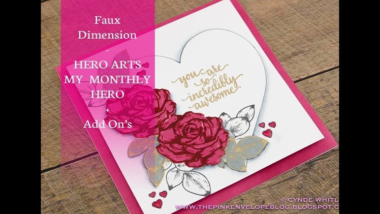 Faux Dimension feat. Hero Arts My Monthly Hero January 2018 with Add On's