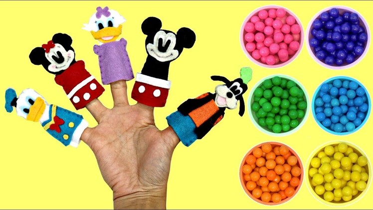 FINGER FAMILY Nursery Song Rhyme with Mickey Mouse & Friends