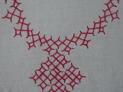 Hand Embroidery : Design of Gujrati Stitch For Kurtis (Part 1)