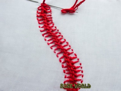 Hand embroidery new design video tutorial by rose world