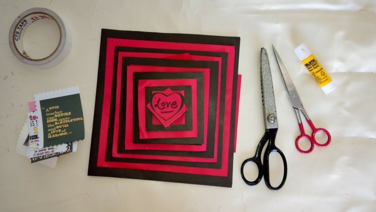 Handmade Beautiful  Anniversary Maze Card  Step By Step - How To Make Anniversary Card Tutorial