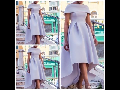 How To Make A High Low Off Shoulder Cape Dress