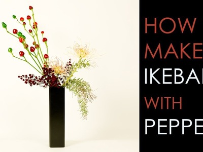 How to make a Nageire Ikebana with red pepper tutorial
