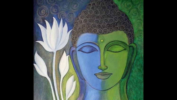 How to make Abstract Buddha Acrylic Painting