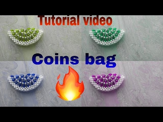 How to make beads coins bag.