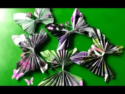 How to make butterfly with magazines | DIY | Room decor.