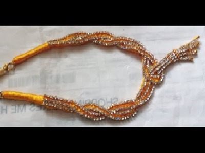 How to make designer silk thread necklace