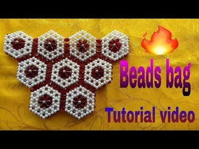 How to make easy and simple way  innovative design beads bag (পুঁতির ব‍্যাগ)