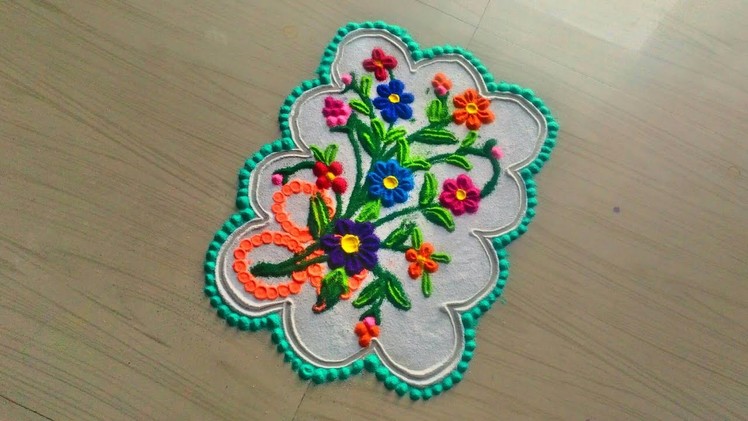 How to make Innovative beautiful.unique Christmas rangoli designs by Jyoti Rathod