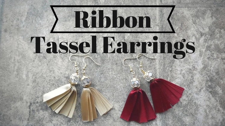 How to Make Ribbon Tassel Earrigns