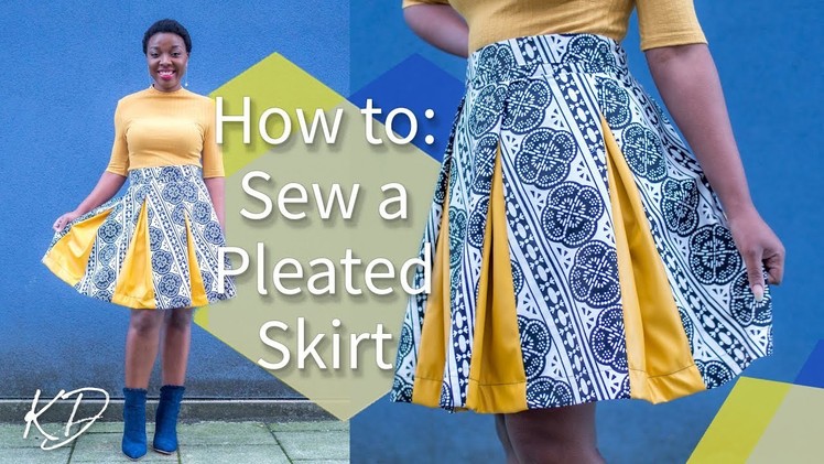 HOW TO: SEW A PLEATED SKIRT WITHOUT PATTERNS | KIM DAVE