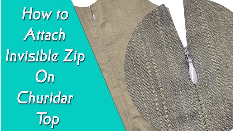 Invisible zip stitching malayalam tutorial, how to attach invisible zip on a churidar top