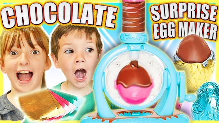 Kids Chocolate Surprise Egg Maker DIY Kinder Surprise Eggs Toy Unboxing ABC Children's ToysReview #