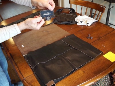 Make a leather haversack from a leather coat
