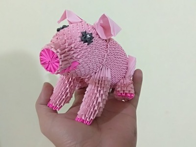 Origami 3d pig tutorial part 2