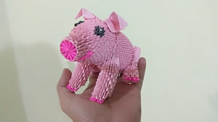 Origami 3d pig tutorial part 2