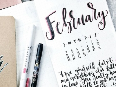 Plan With Me February 2018 | Minimalistic Bullet Journal Setup