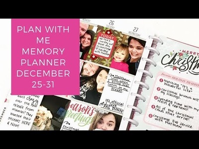 Plan with Me-  Memory Planner - December 25-31