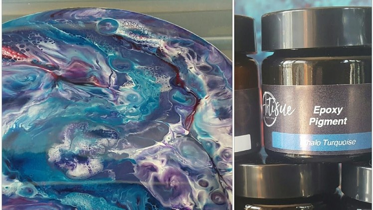 Resin art dirty flip cup pour- Huge cells just by using epoxy pigments by ArtiSue !