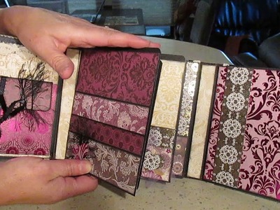 Scrapbooking mini flip album "Midnight Berry" From DCWV *SOLD*