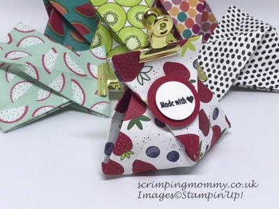 Small easy origami gift pouch Stampin' Up!