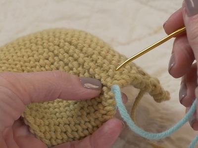 Weaving in Ends - Garter Stitch